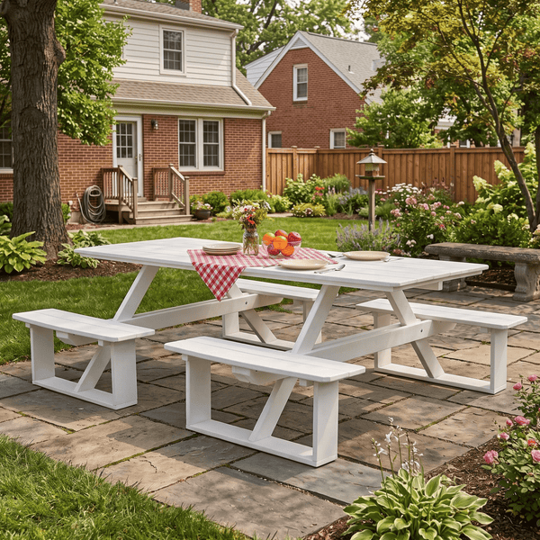 Keystone Amish Co. Traditional Walk-In Poly Lumber Picnic Table