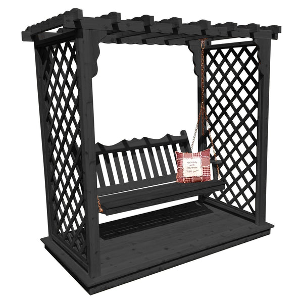 Heritage Lawncraft Manchester Cedar Garden Arbor with Swing