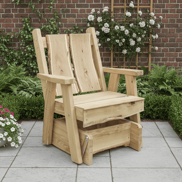 A&L Furniture Co. Blue Mountain Live Edge Timberland Glider Chair