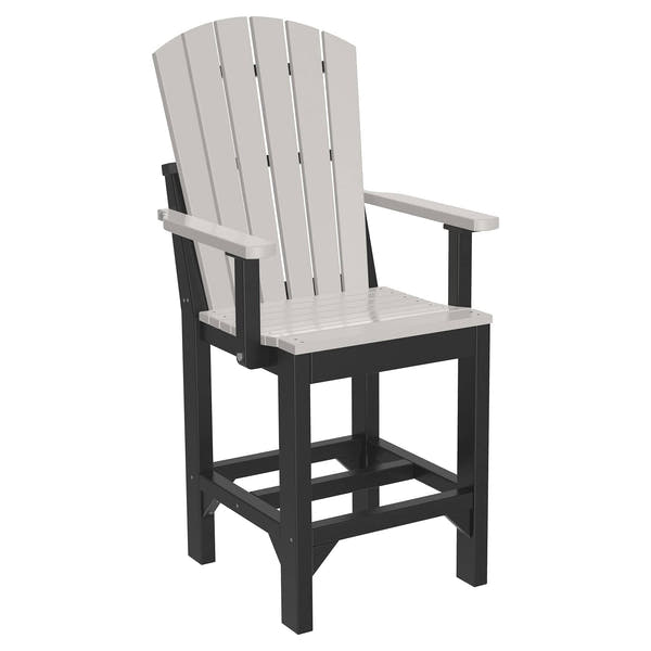 Luxcraft Poly Composite Adirondack Counter Arm Chair