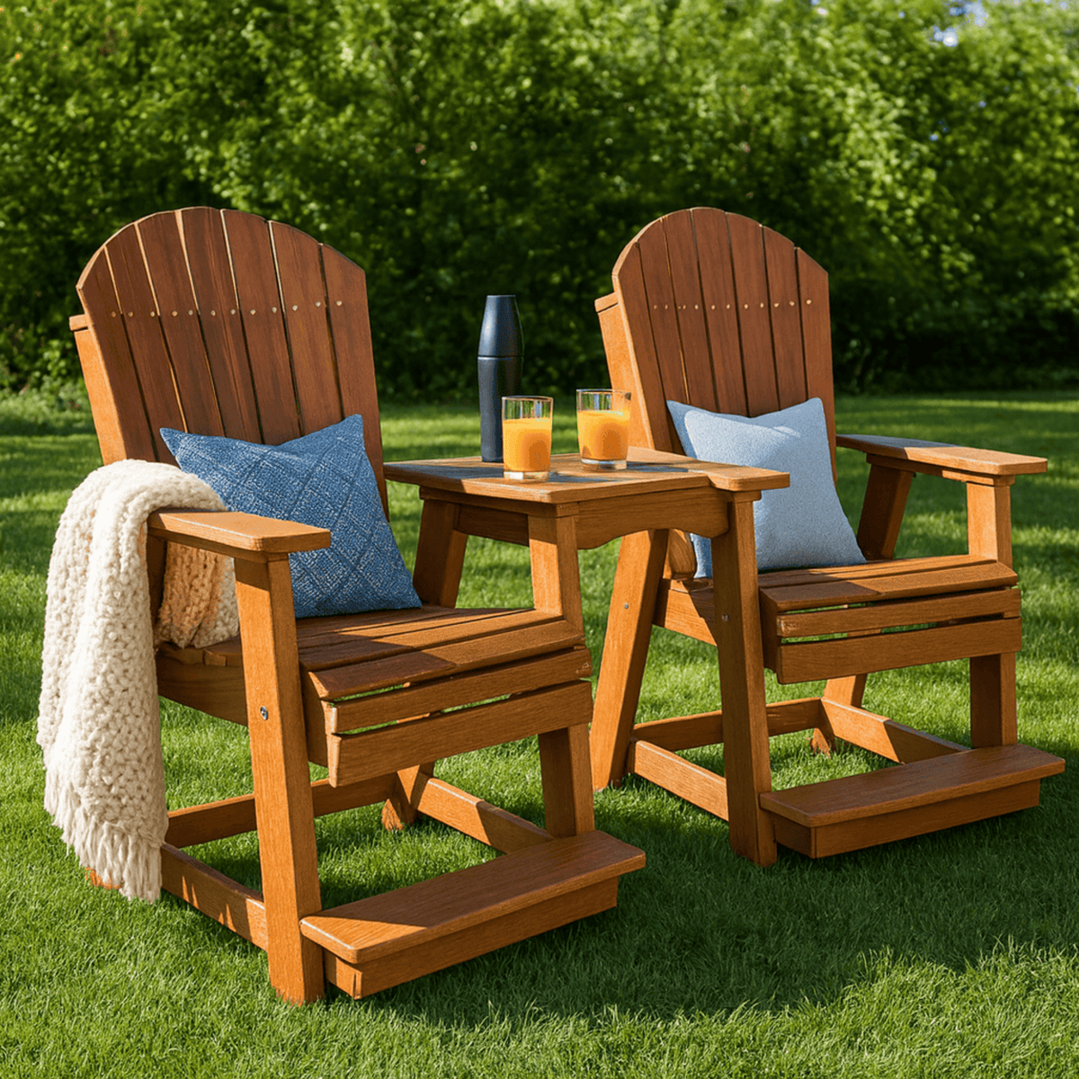 LuxCraft Poly Composite Balcony Tete-a-Tete Table