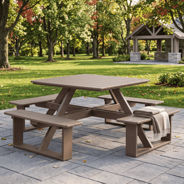 Keystone Amish Co. Poly Composite Square Walk-In Picnic Table