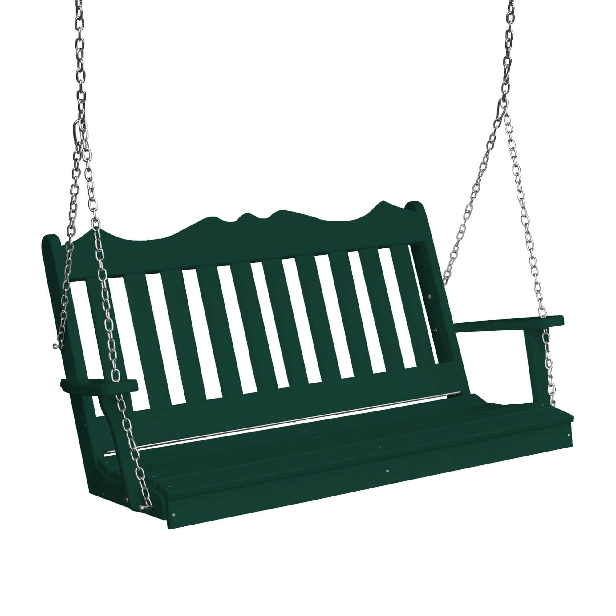 Keystone Amish Co. 4 Foot York Composite Porch Swing, Turf Green