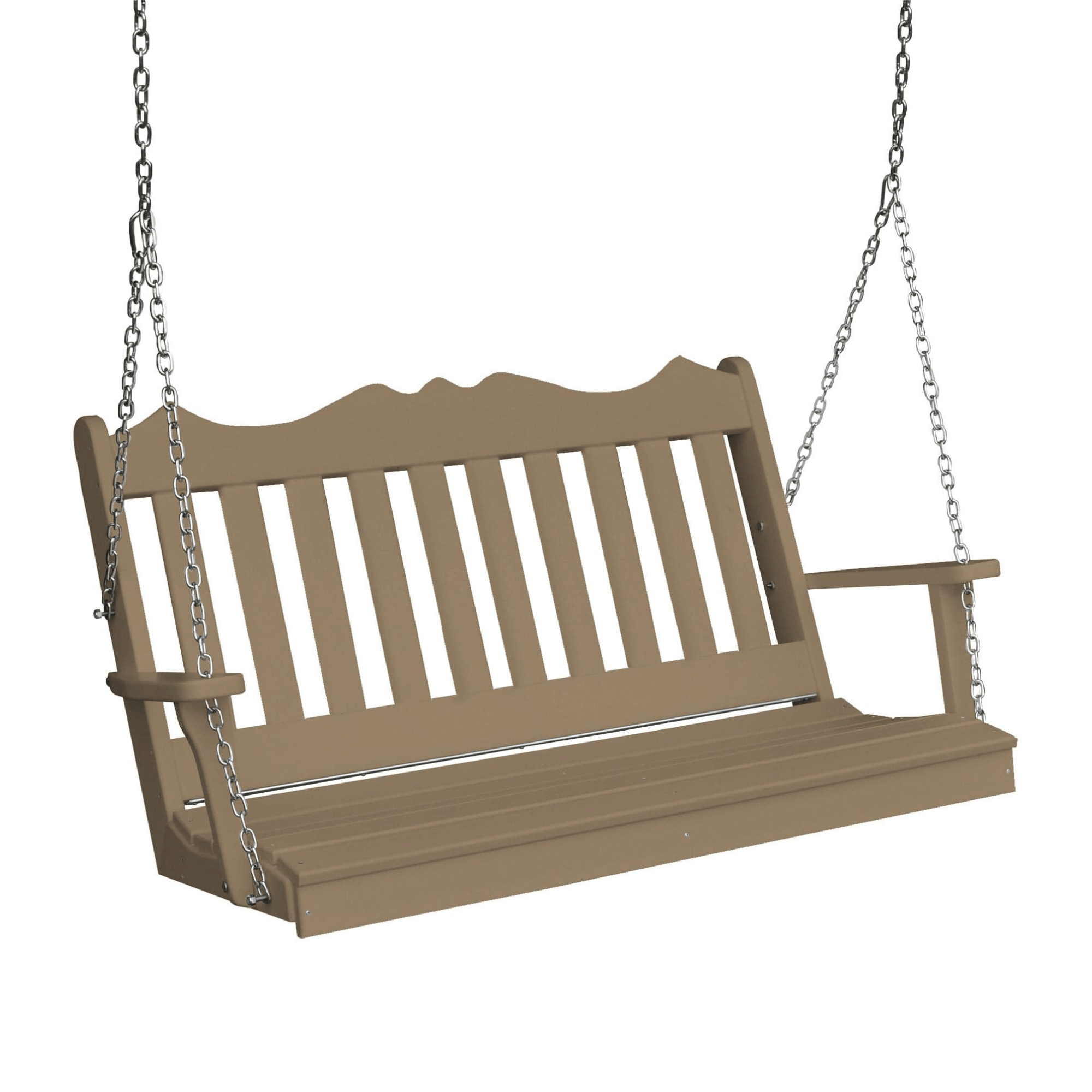 Keystone Amish Co. 5 Foot York Composite Porch Swing, Weathered Wood