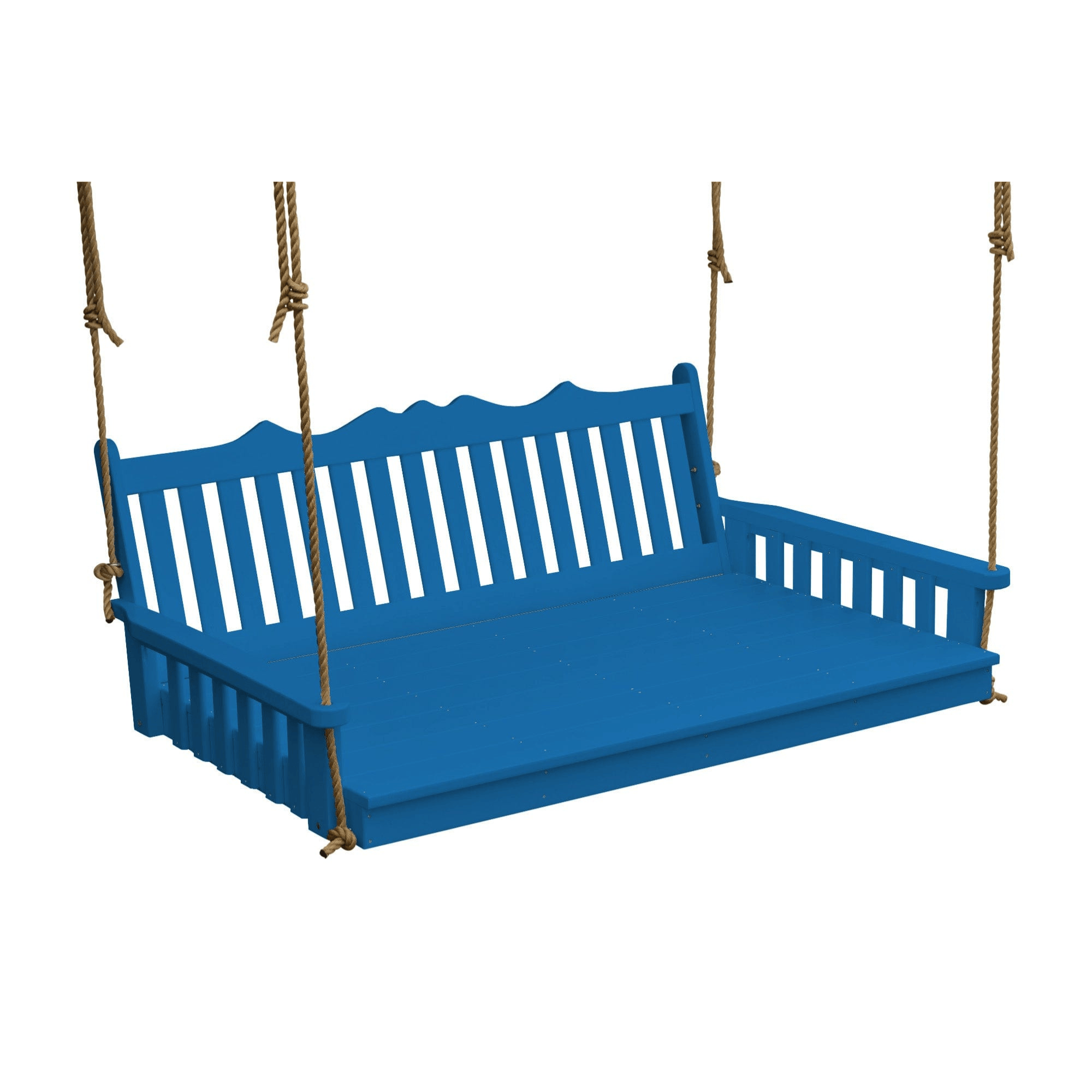 Keystone Amish Co. Twin York Recycled Plastic Swing Bed, Blue