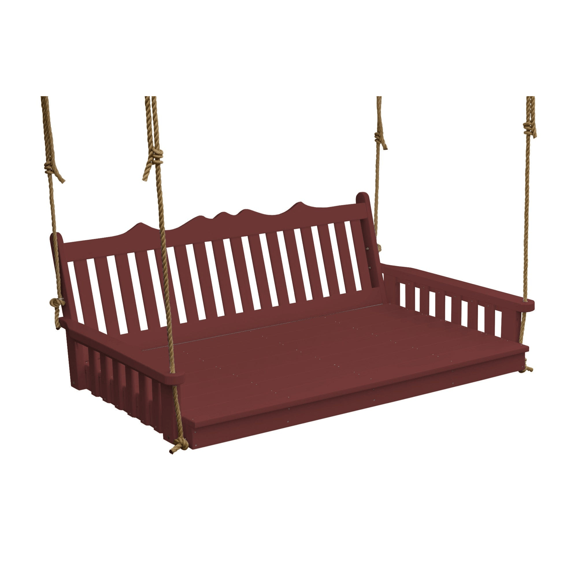 Keystone Amish Co. Twin York Recycled Plastic Swing Bed, Cherry Wood