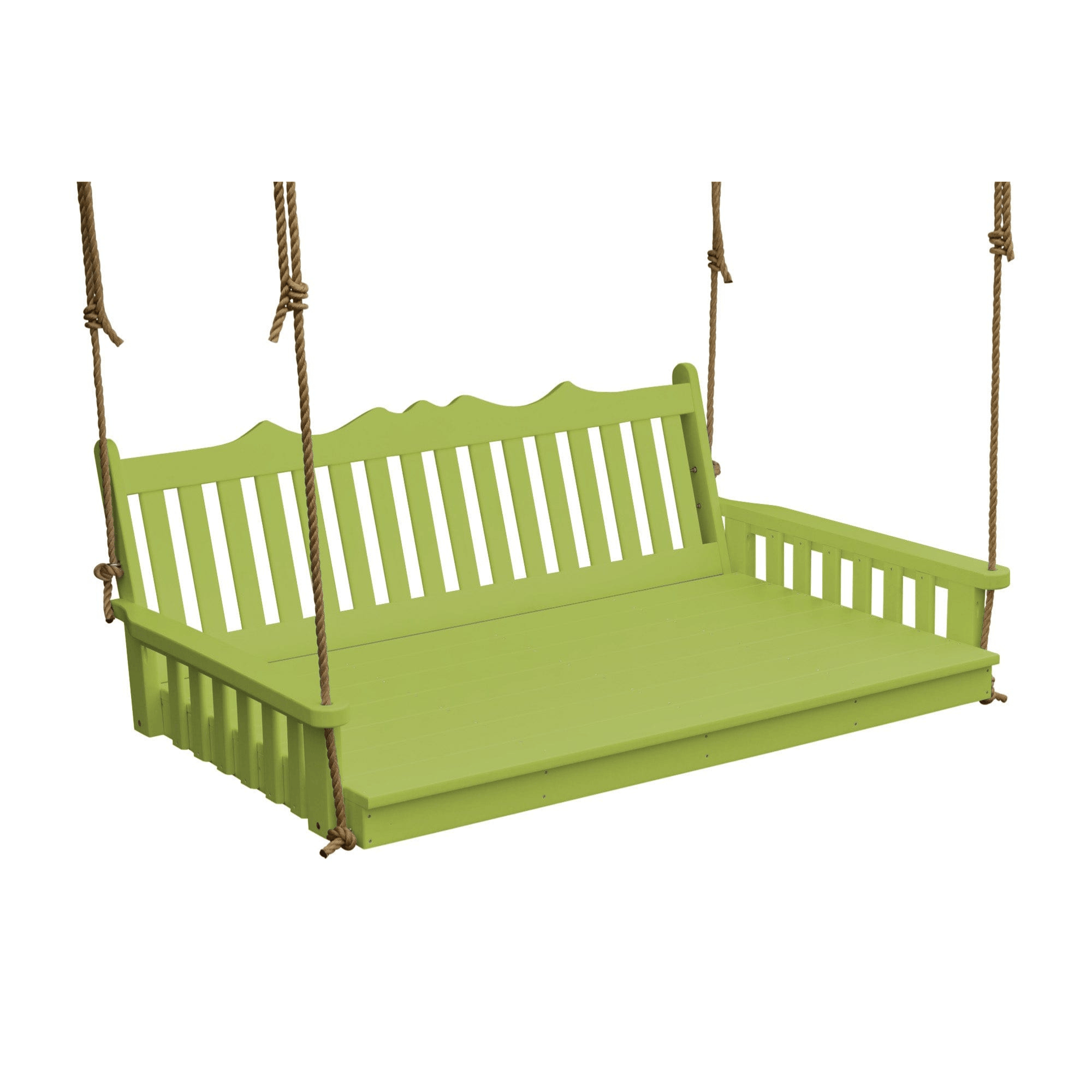 Keystone Amish Co. Twin York Recycled Plastic Swing Bed, Tropical Lime