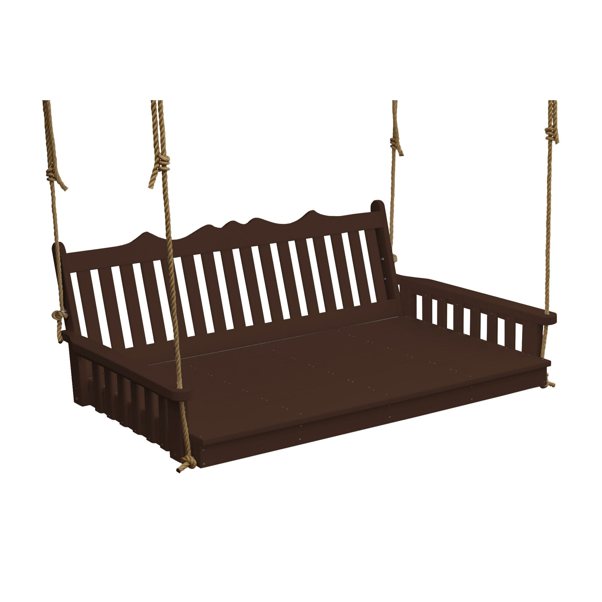 Keystone Amish Co. Twin York Recycled Plastic Swing Bed, Tudor Brown