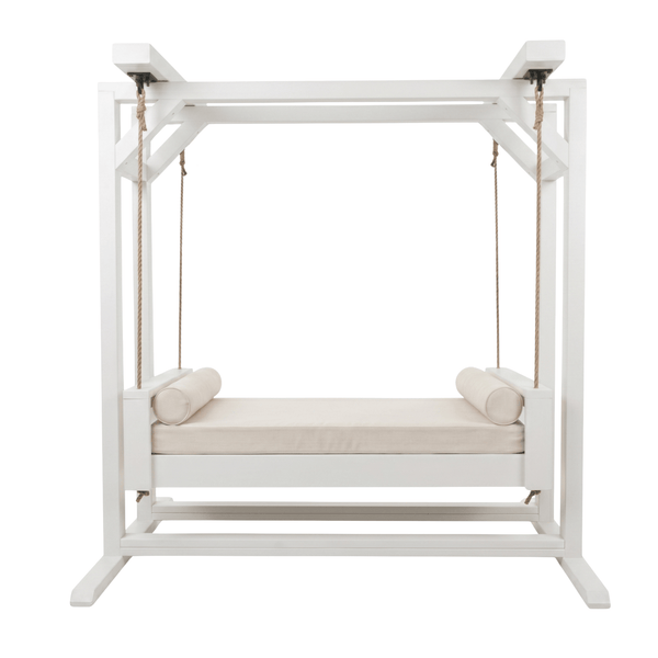 Amish Casual The Lancaster Daybed Swing with Stand, 6 Ft White