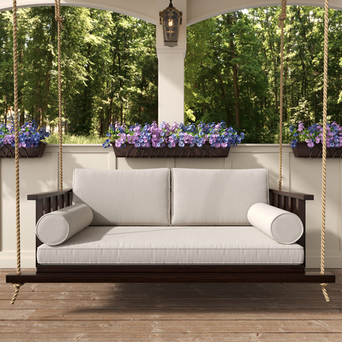 Live Casual The Madison Steel Daybed Swing With Cushions