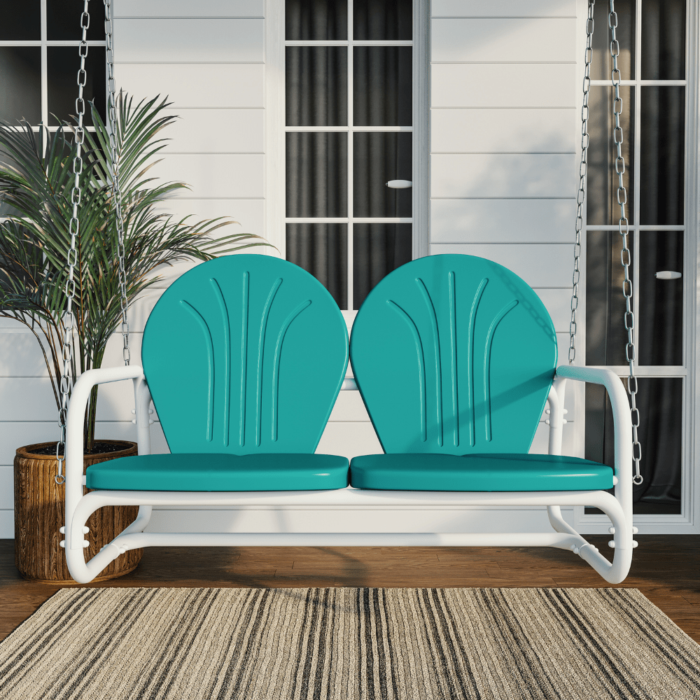 Live Casual Retro Metal Vintage Inspired Porch Swing The Porch Swing