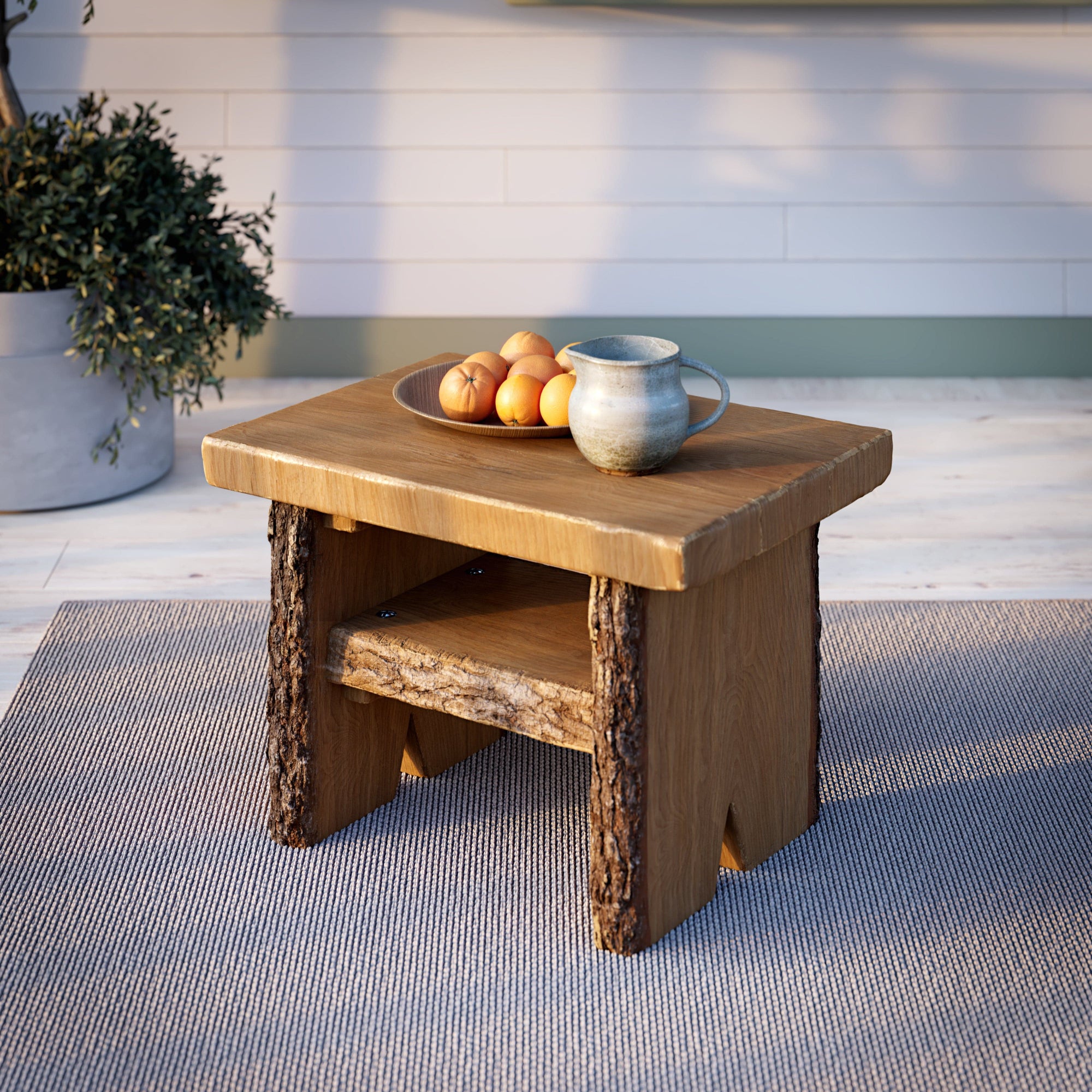 Keystone Amish Co. Palmer Live Edge Sunset Thicket End Table, Rectangle