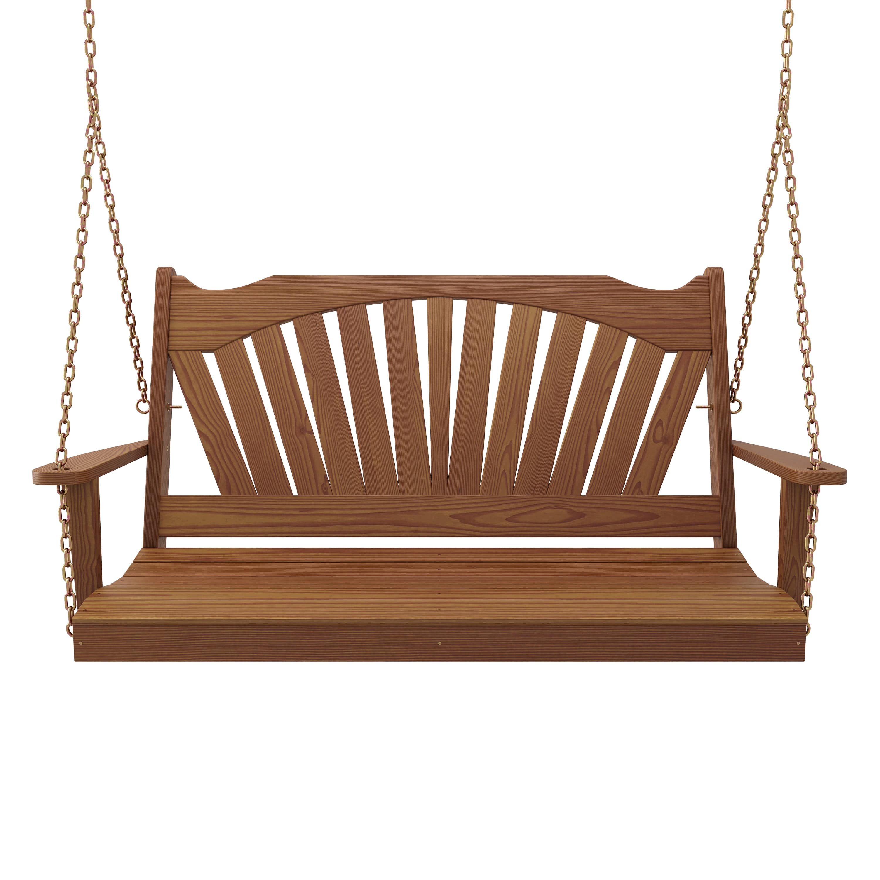 Keystone Amish Co. Sunburst Porch Swing, 5 Foot, Mushroom Stain