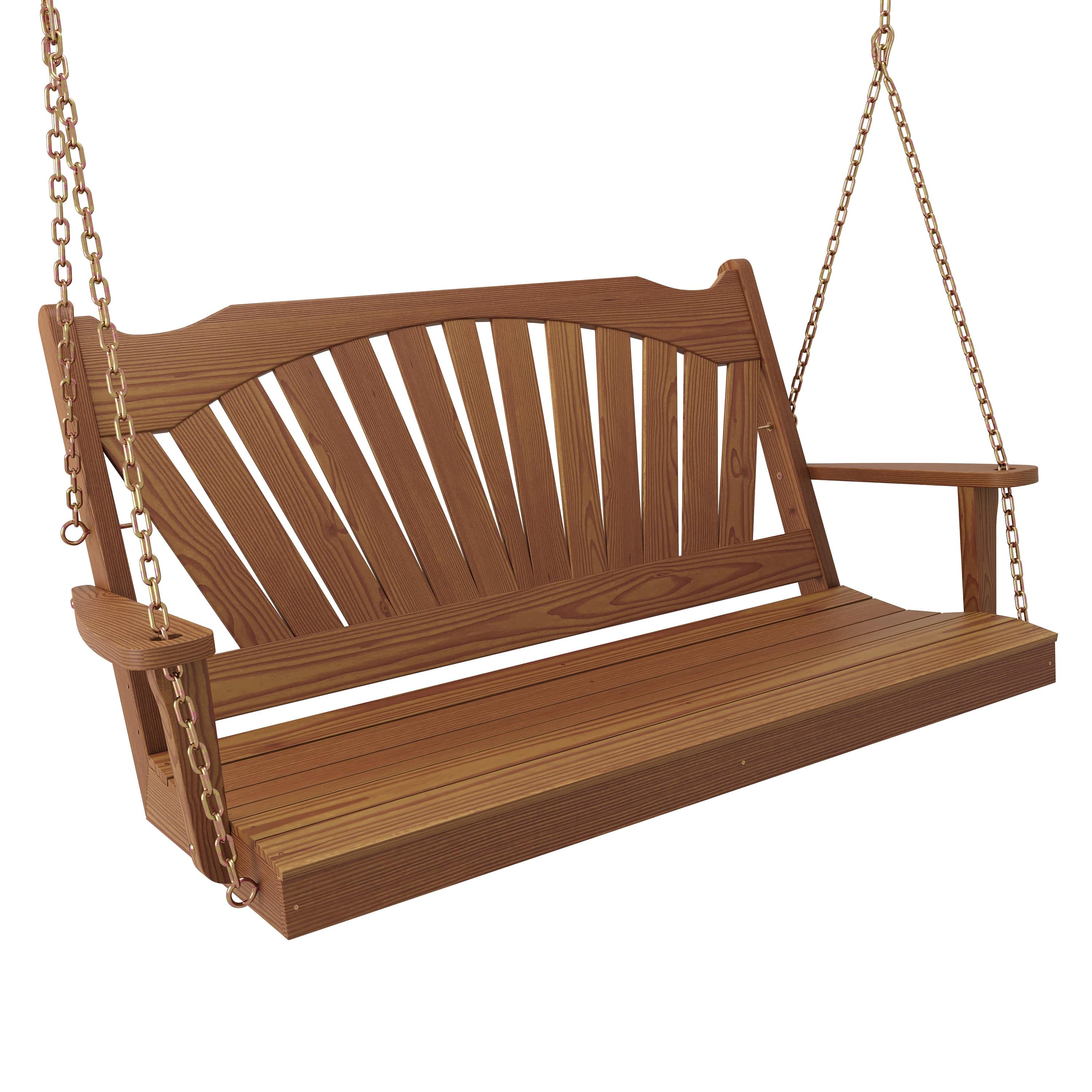 Keystone Amish Co. Sunburst Porch Swing, 5 Foot, Mushroom Stain