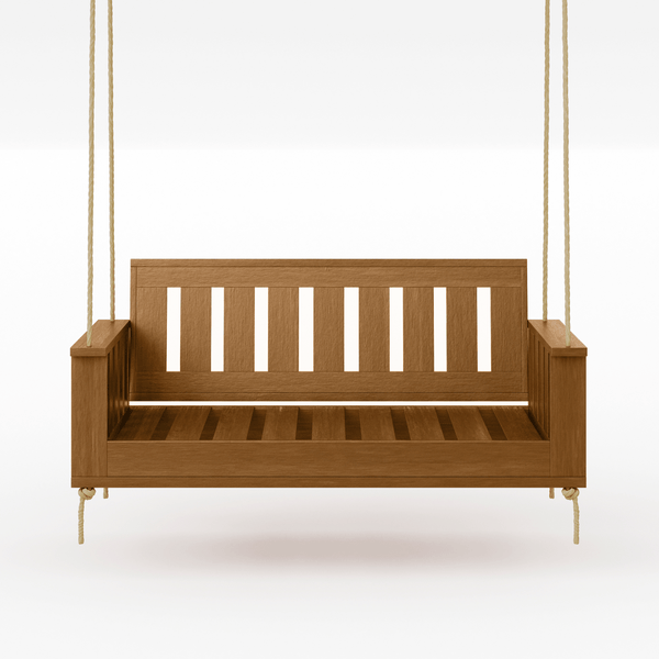 Amish Casual Rockford Daybed Swing Package with Included Cushions, Sofa, Oak Stain