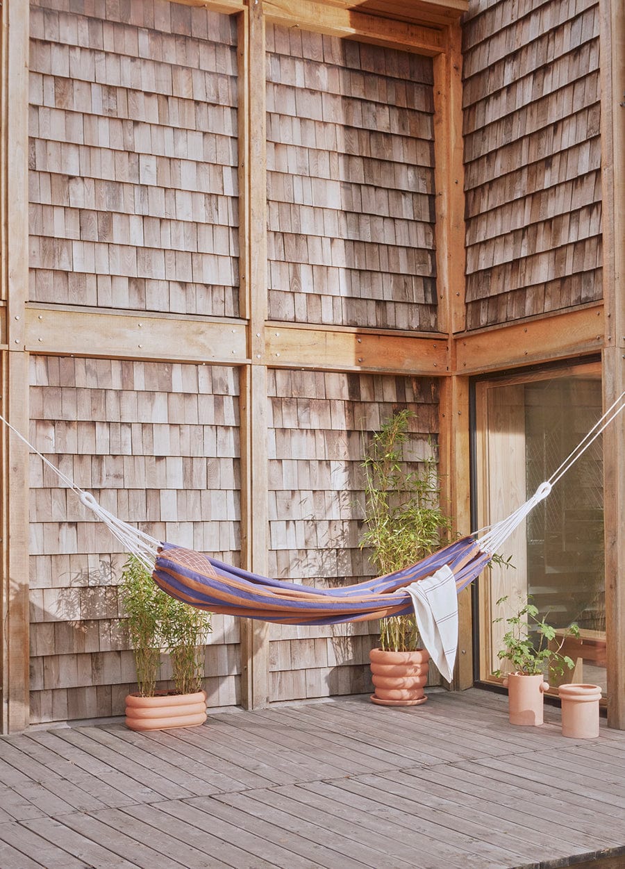 Outdoor Kyoto Hammock - Caramel/Blue