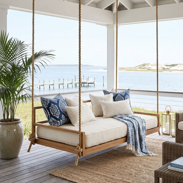 Atlantic Swing Co. The Palm Swing Bed in Teak