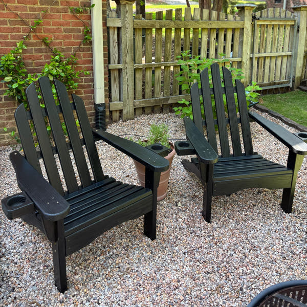 Amish Casual 800 lb Heavy Duty Treated Adirondack Chairs, Set of 2