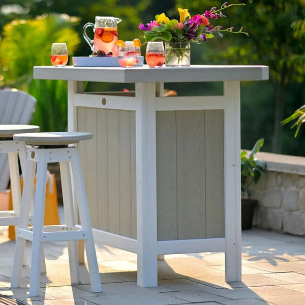 Serving Bar in Birch & White