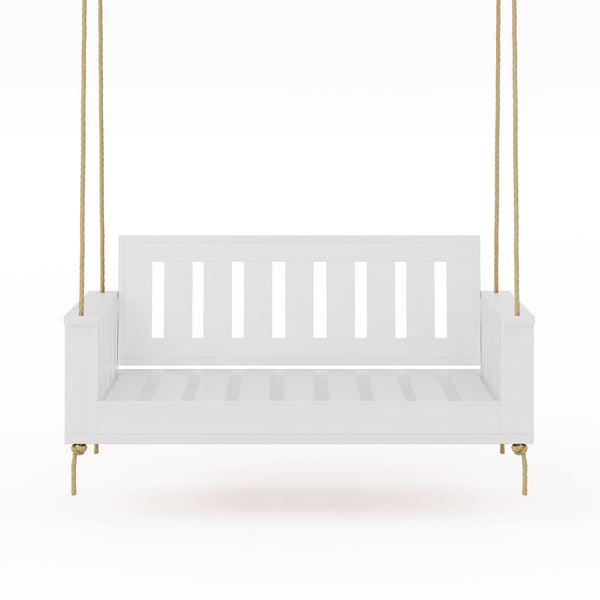 Amish Casual Rockford Daybed Swing Package with Included Cushions, Sofa, Pure White Paint