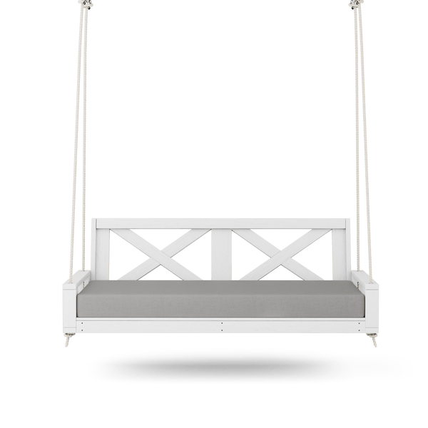 Amish Casual Malvern Porch Swing Bed, 6 Ft White