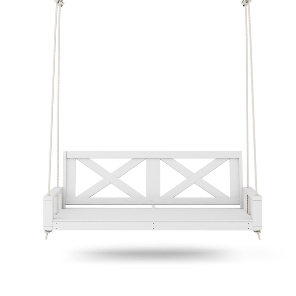 Amish Casual Malvern Porch Swing Bed, 6 Ft White