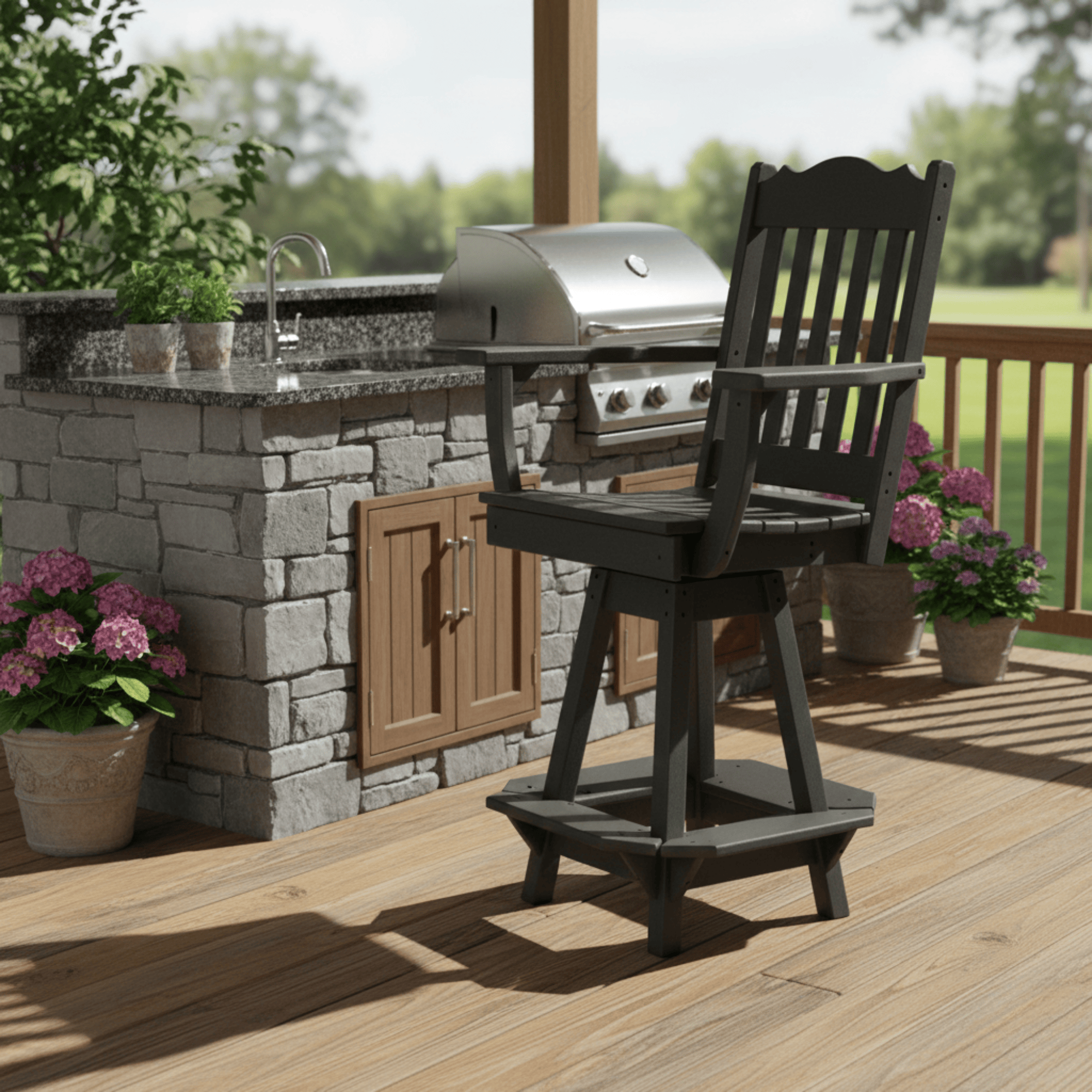 Keystone Amish Co. Royal Poly Swivel Counter Height Chair