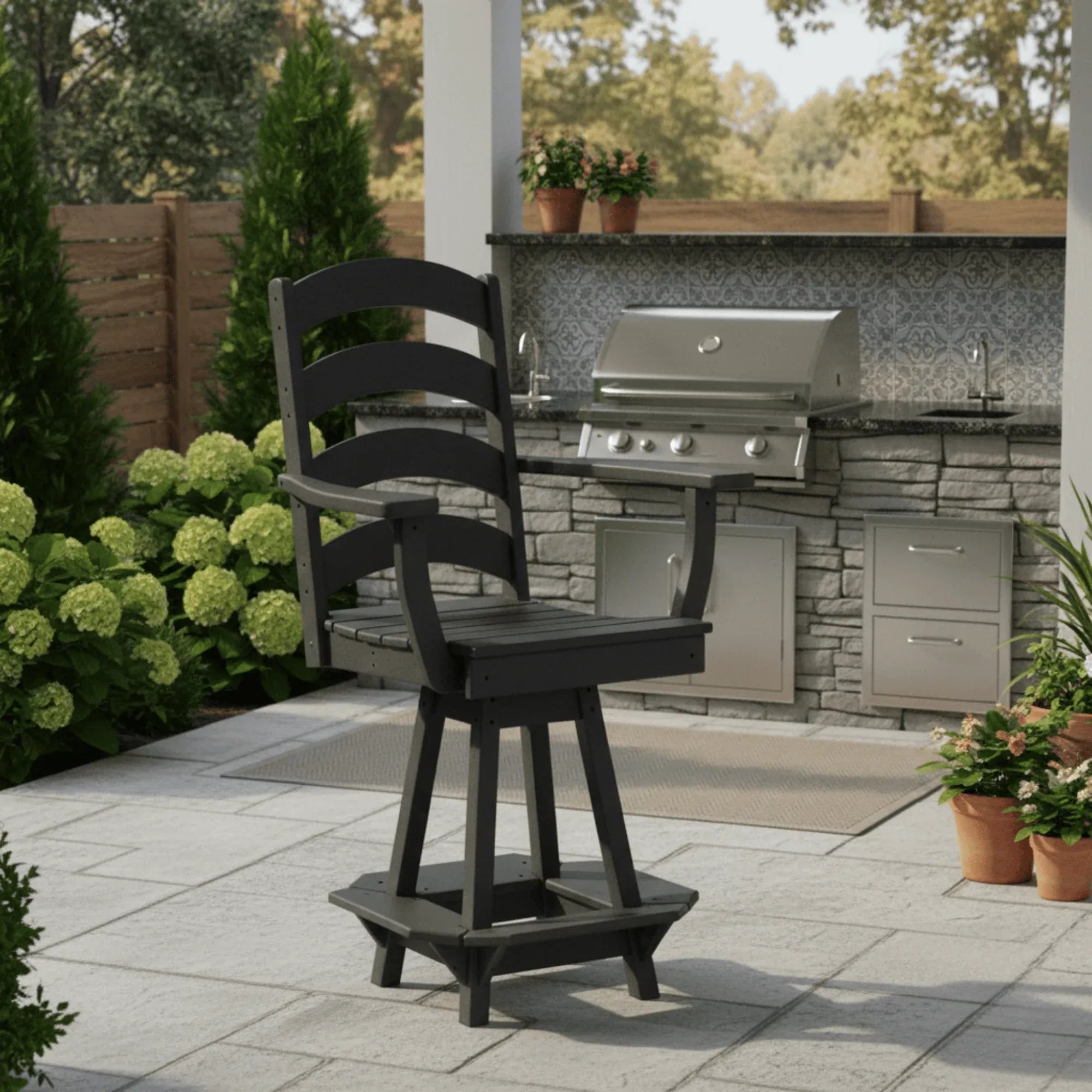 Keystone Amish Co. Josie Poly Counter Height Swivel Chair