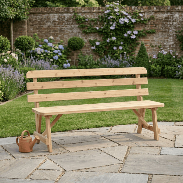 Keystone Amish Co. Red Cedar Backed Garden Bench
