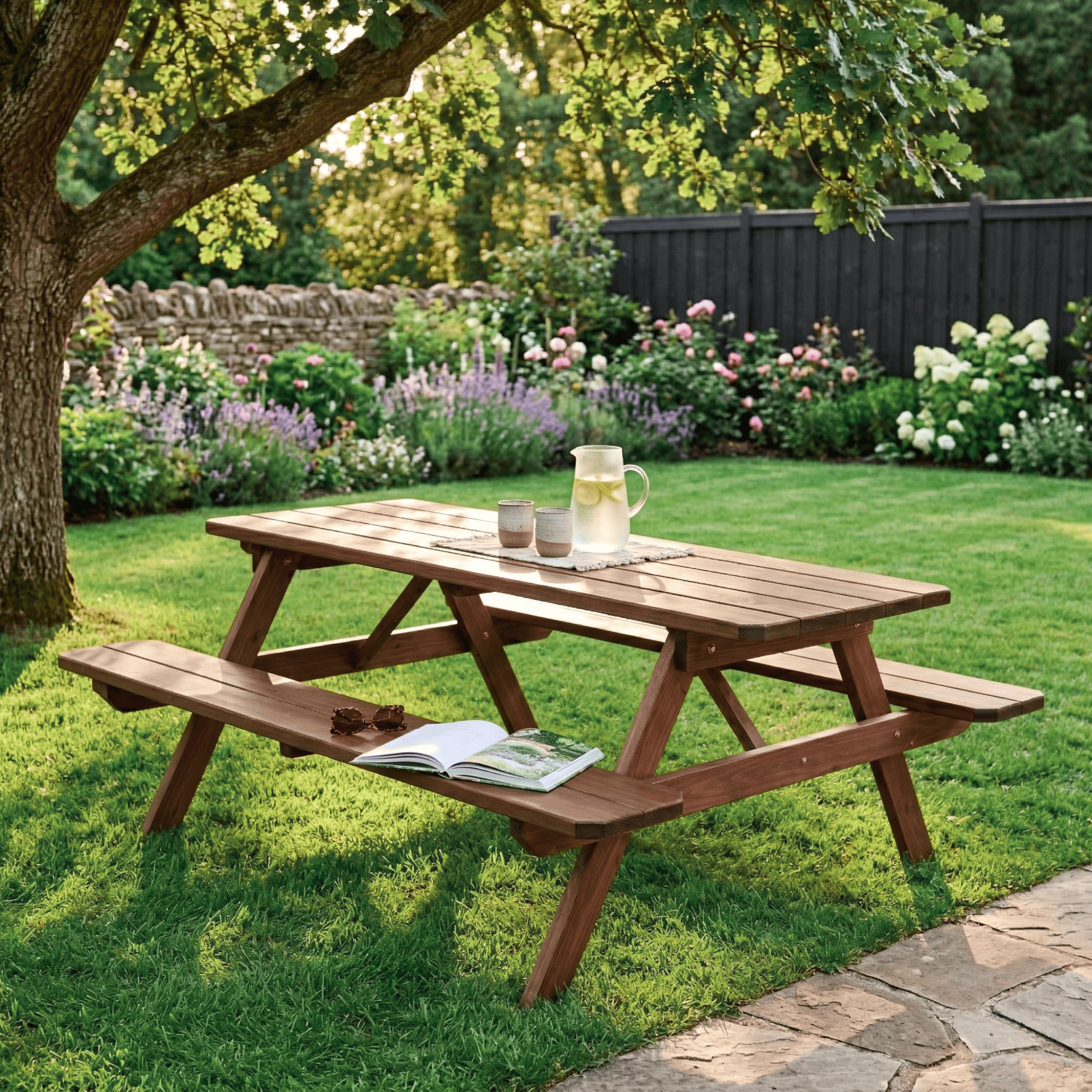 Keystone Amish Co. Red Cedar Classic Picnic Table