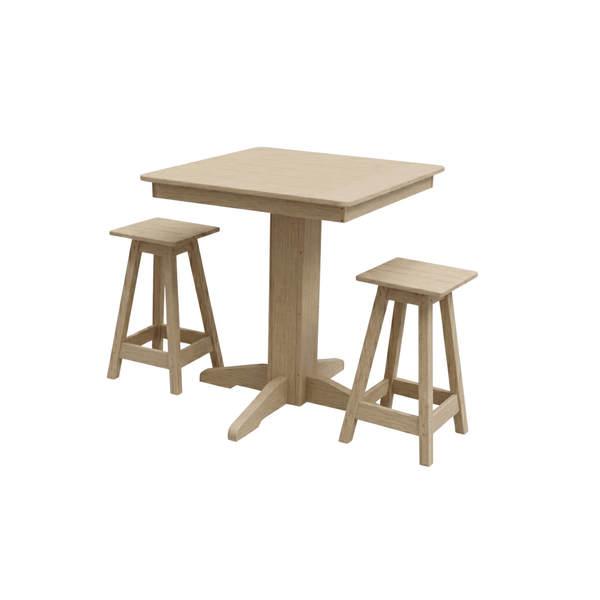 Keystone Amish Co. Poly Composite Riley 3-Piece Outdoor Counter Height Dining Set