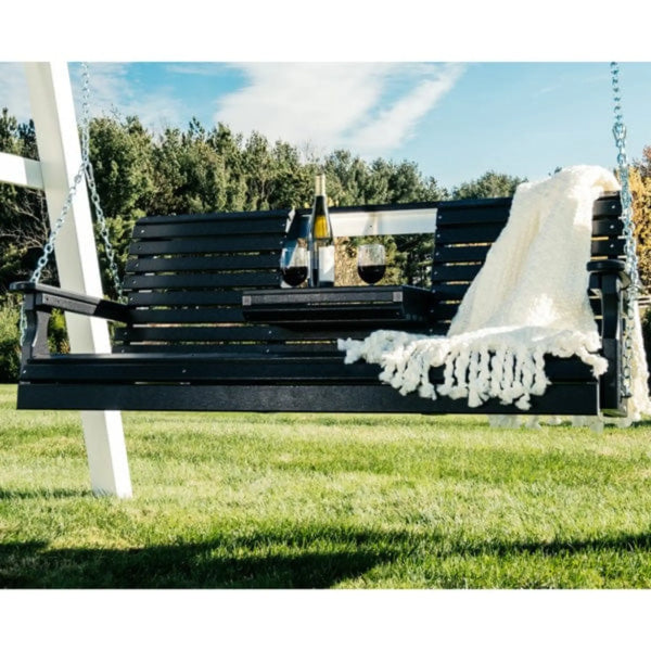 LuxCraft Rollback Console 5-Foot Poly Composite Porch Swing