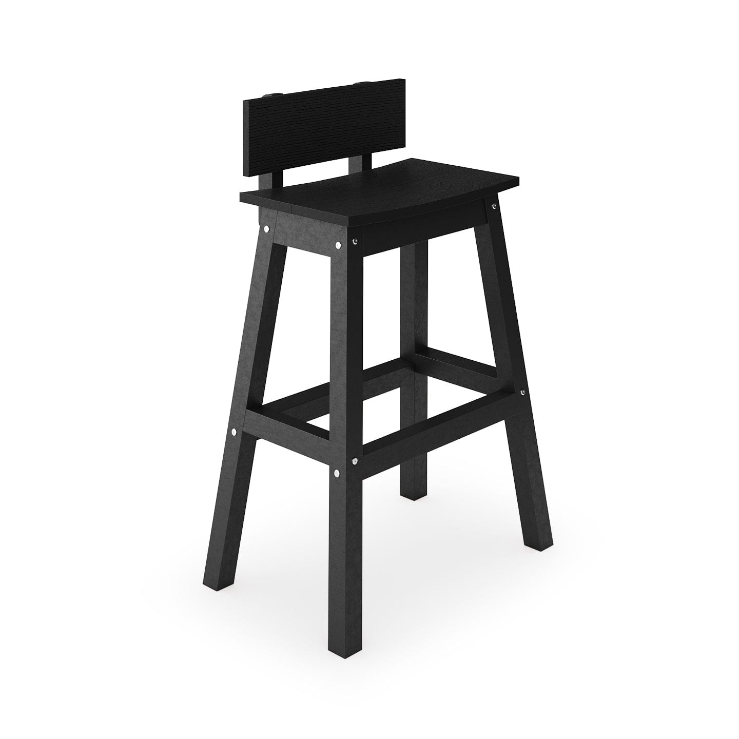 SoPoly Saddle Poly Bar Stool with Back