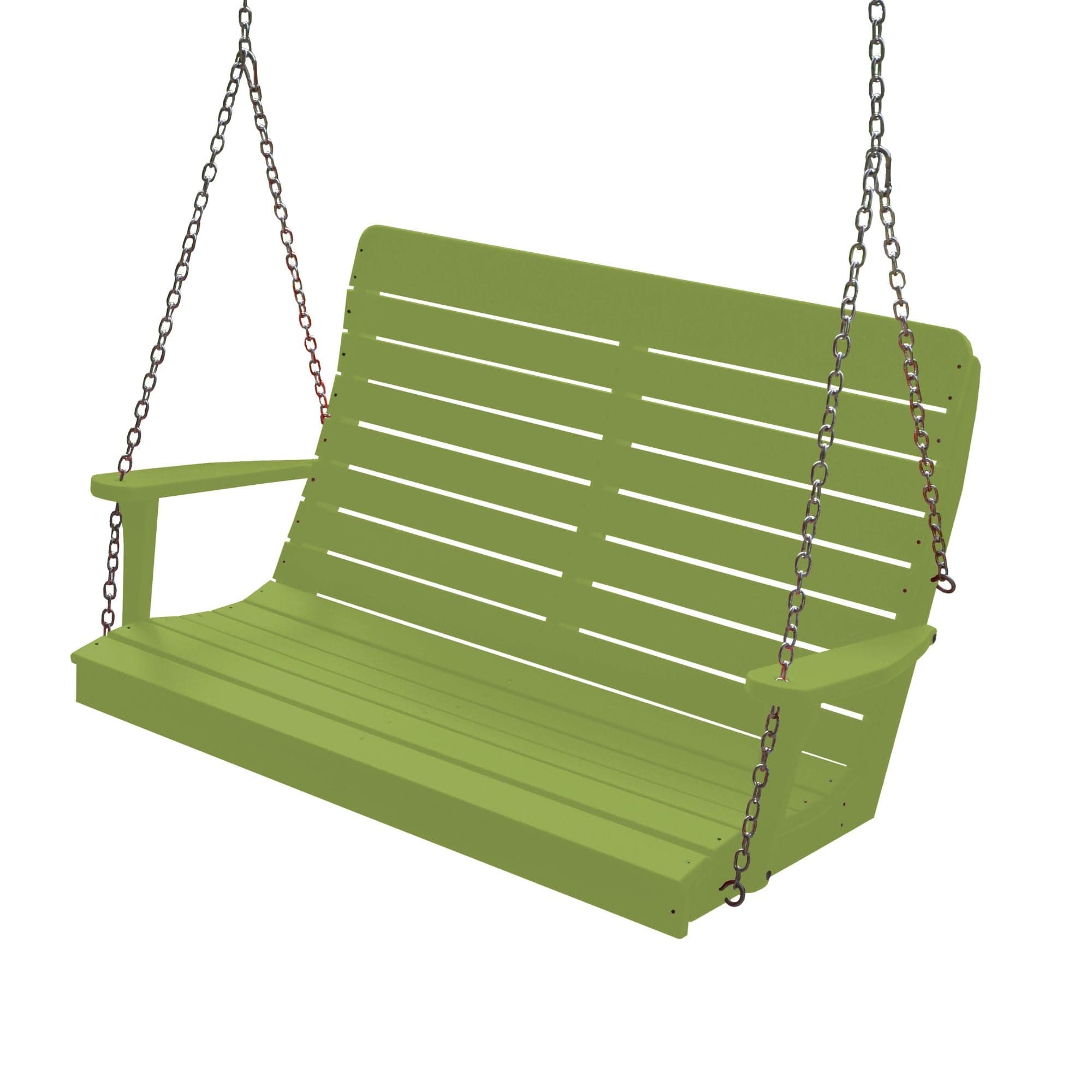 Keystone Amish Co. 4 Foot Salem Composite Poly Porch Swing, Tropical Lime