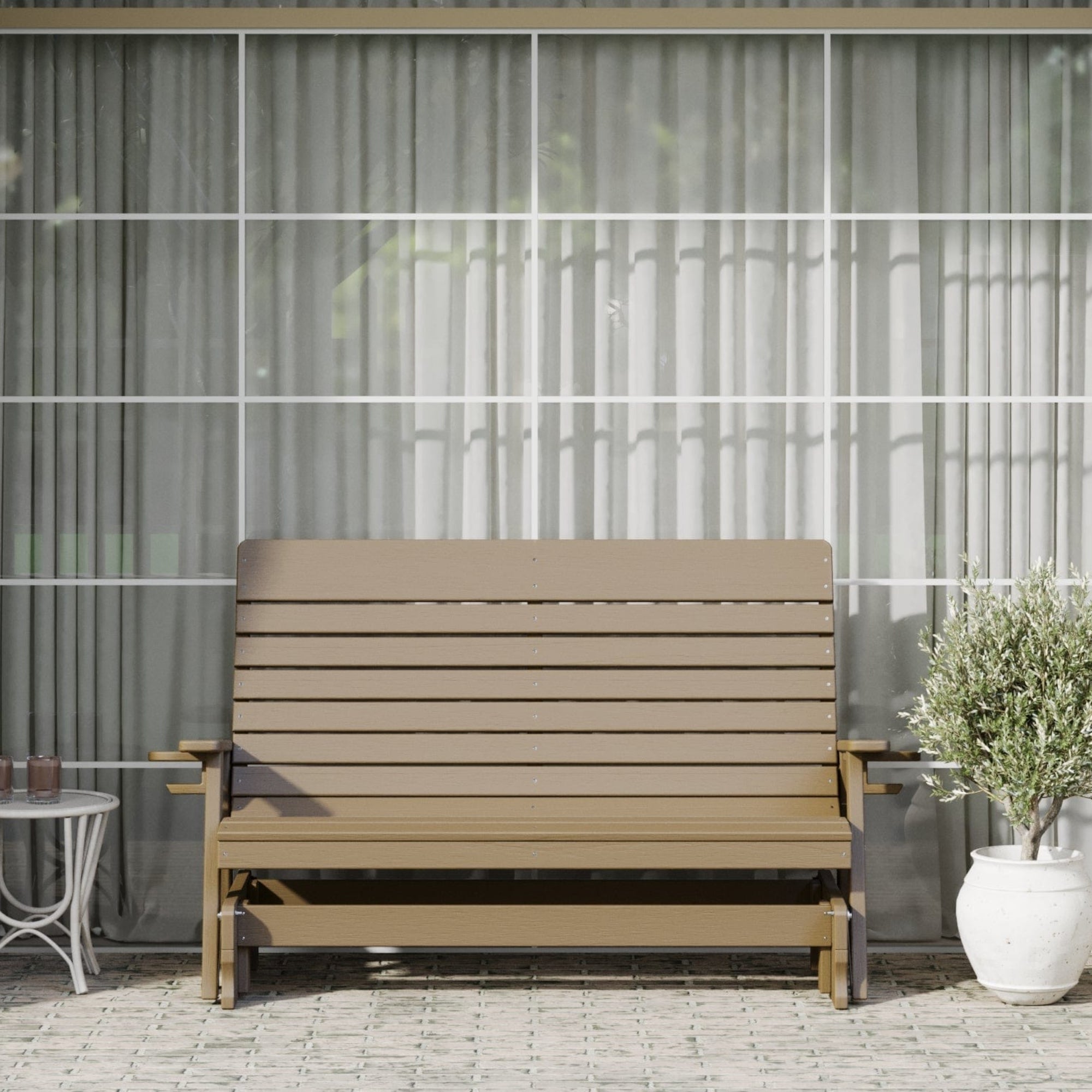 Keystone Amish Salem Recycled Porch Poly Glider