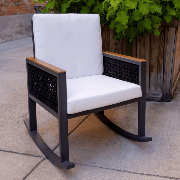 East Green Linden Rocking Chair with Cushions