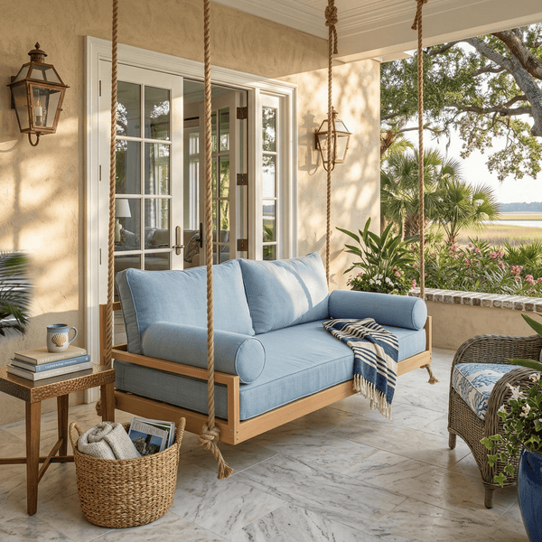 Atlantic Swing Co. Full, The Palm Mahogany Swing Bed
