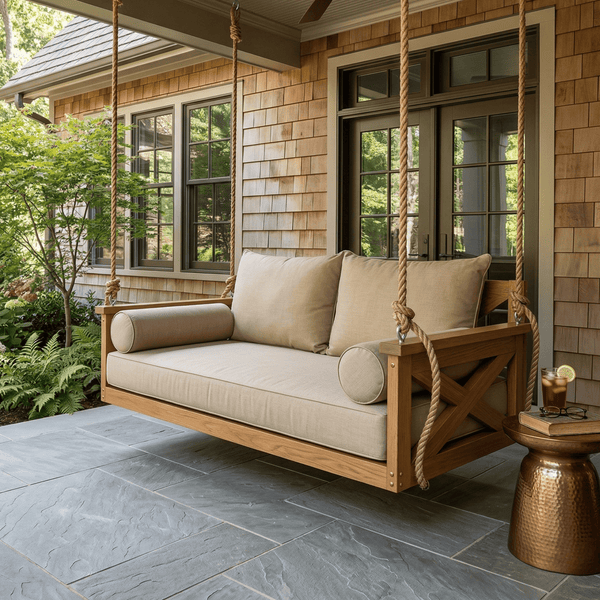 Atlantic Swing Co. The Simon Teak Daybed Swing
