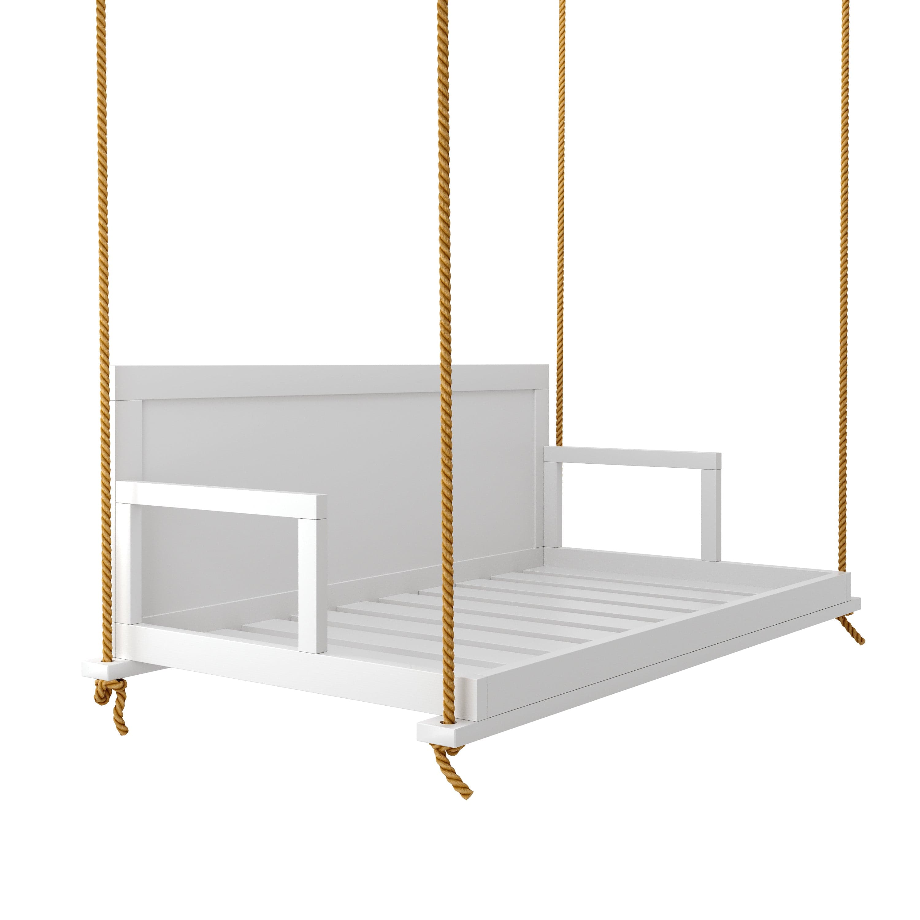 Amish Casual Stratford Swing Bed in Pure White