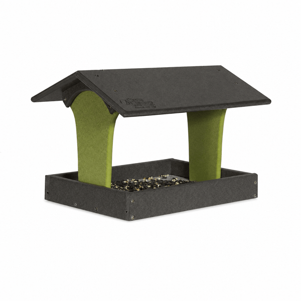 Stratton Field Poly Lumber Hanging or Post-Mount Platform Bird Feeder with Screen Floor