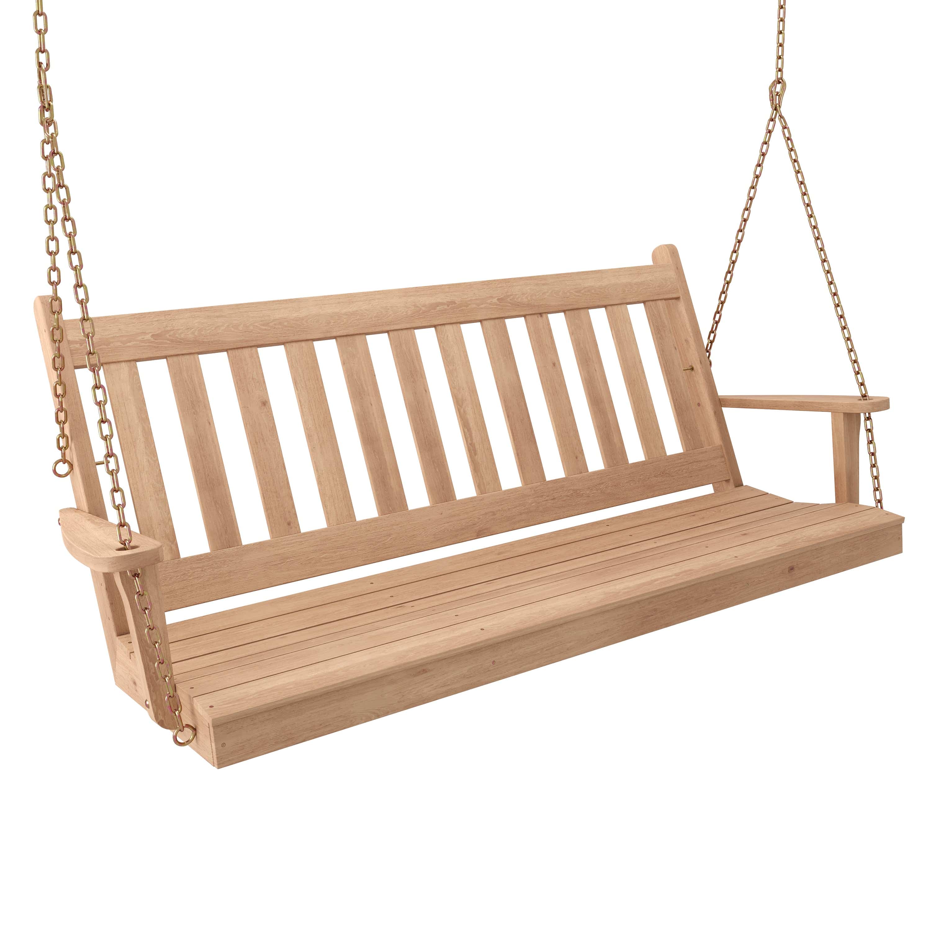 Keystone Amish Co. 6 Foot Franklin Red Cedar Porch Swing with Cup Holders