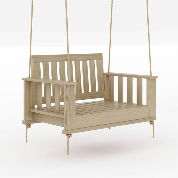 Amish Casual Rockford Daybed Swing Package with Included Cushions, Lounge, Unfinished