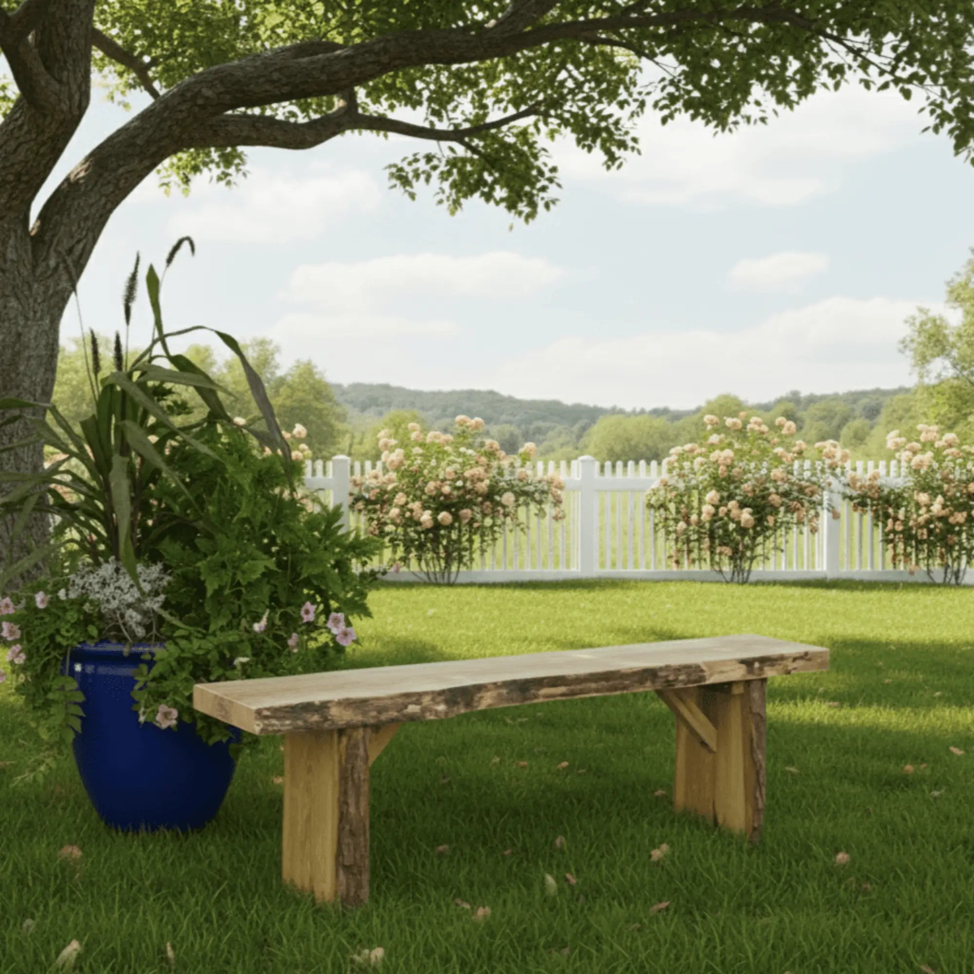 Keystone Amish Co. Palmer Live Edge Backless Bench