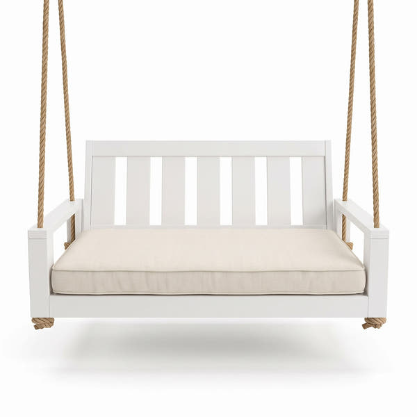 Amish Casual Twin Uptown Porch Swing Bed in Pure White Paint