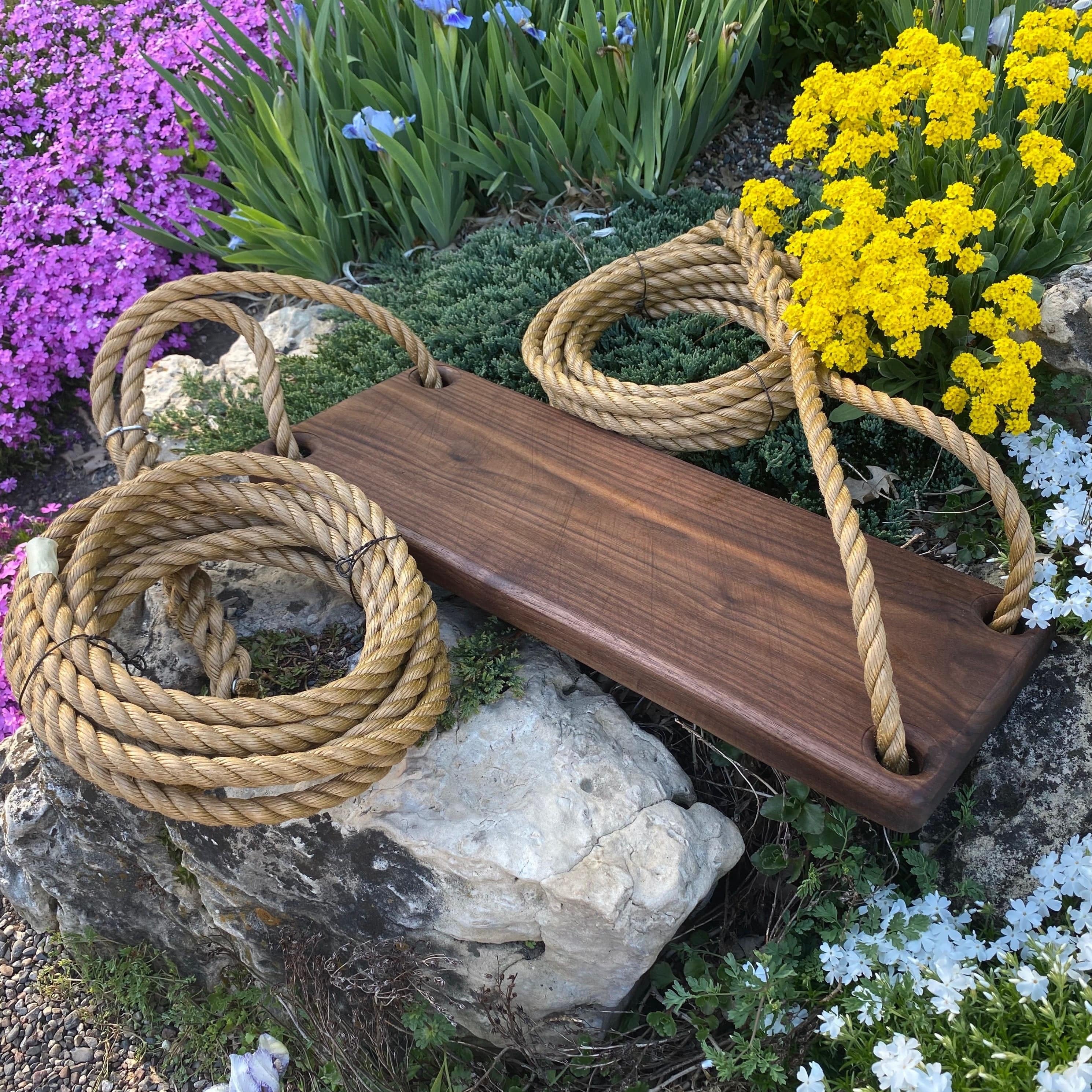 Walnut Stained Classic Bench Swing