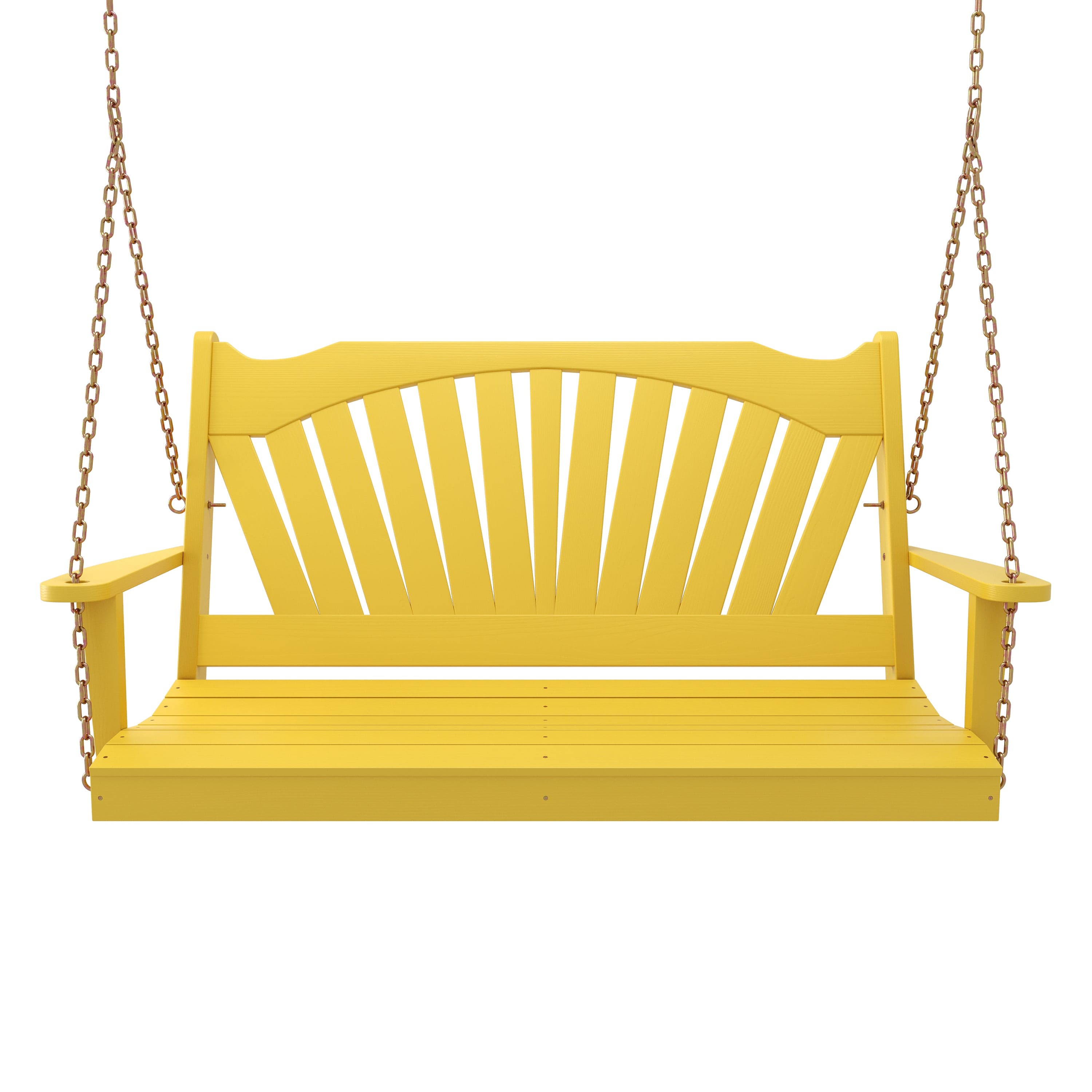 Keystone Amish Co. Sunburst Porch Swing, 5 Foot, Yellow