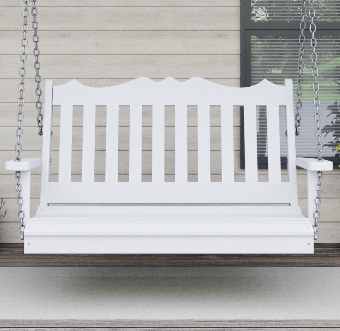 Keystone Amish Co. York Poly Composite Swing in Bright White