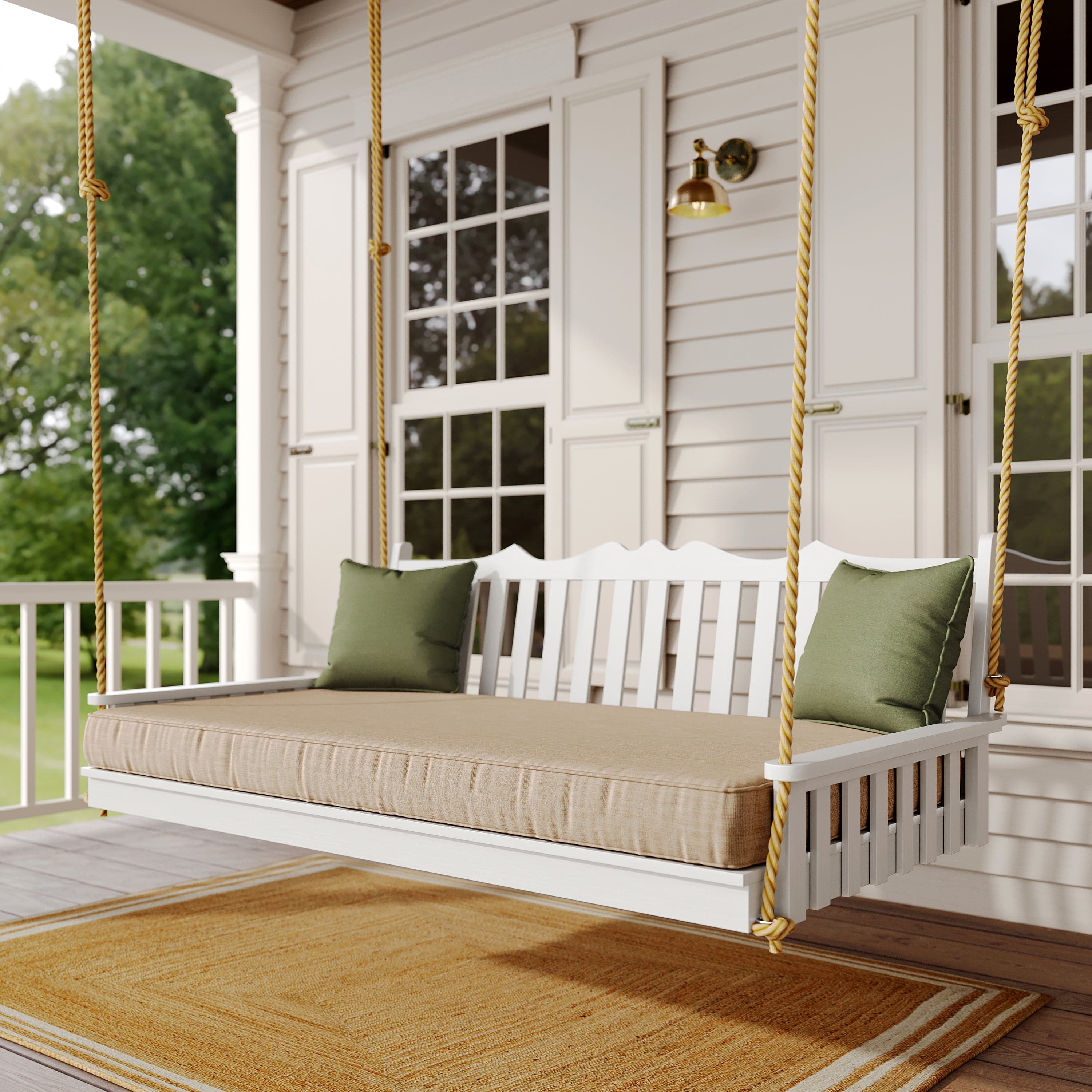 Keystone Amish Co. 4 Foot York Recycled Plastic Swing Bed, Aruba