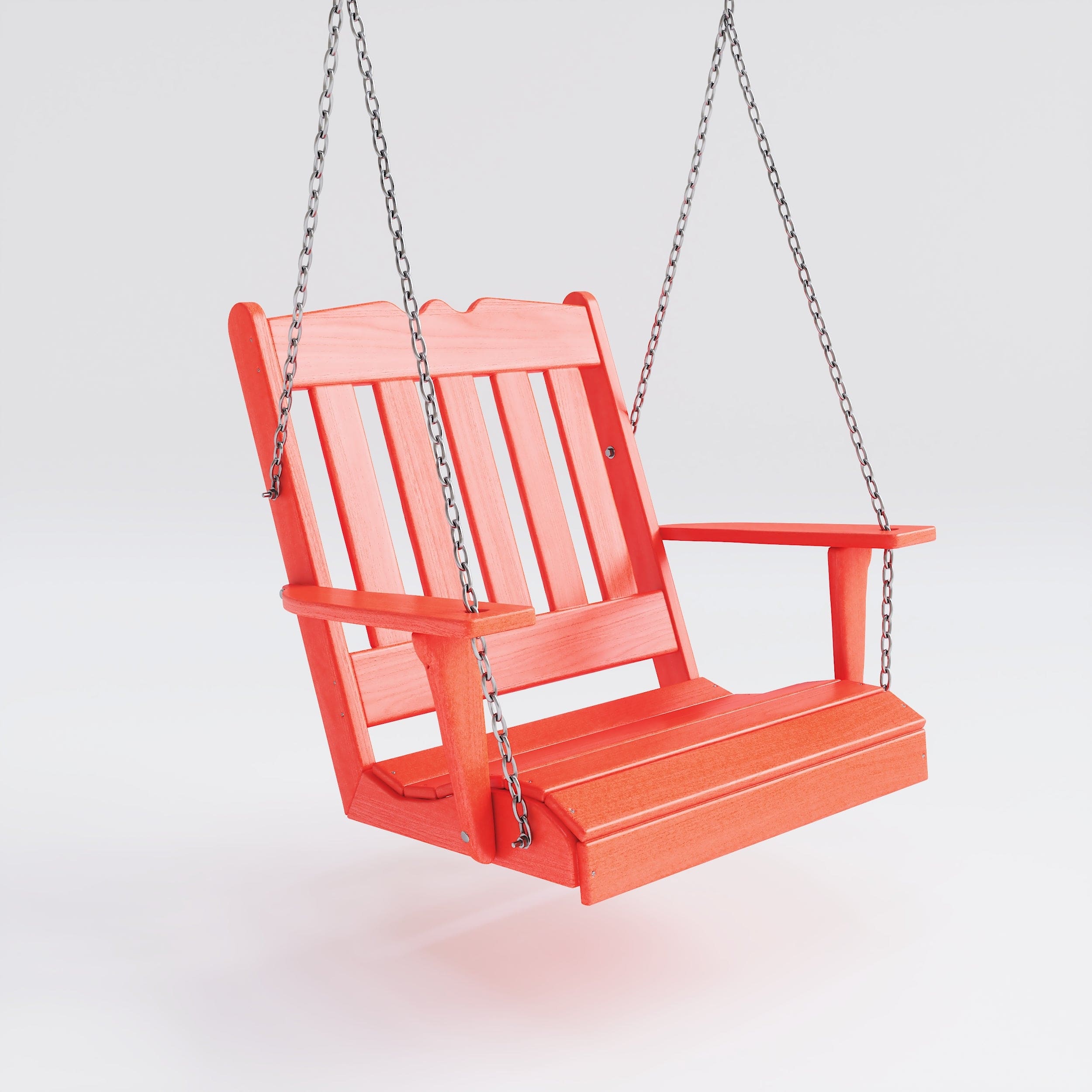 Keystone Amish Co. York Recycled Plastic Swing Chair, Bright Red