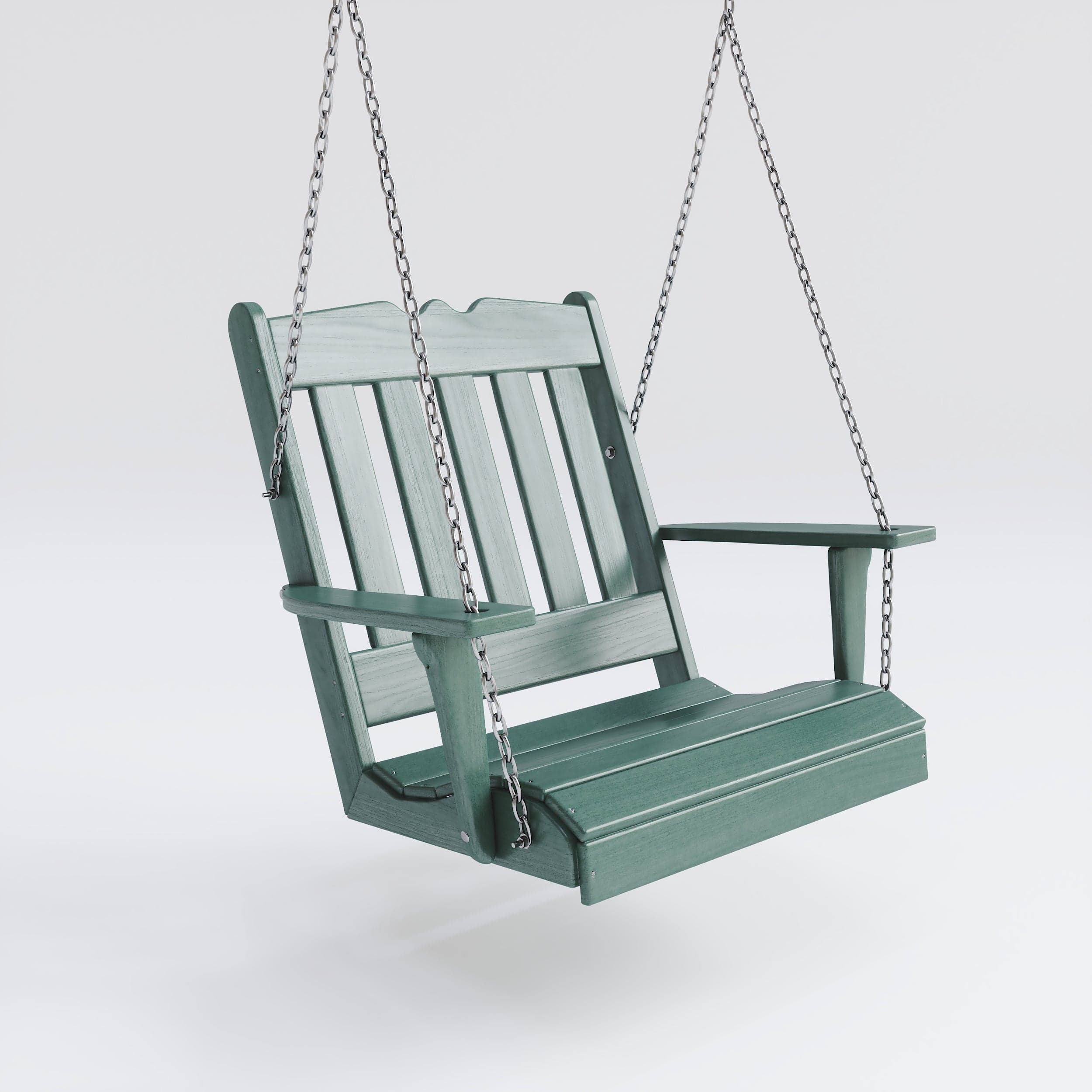 Keystone Amish Co. York Recycled Plastic Swing Chair, Turf Green
